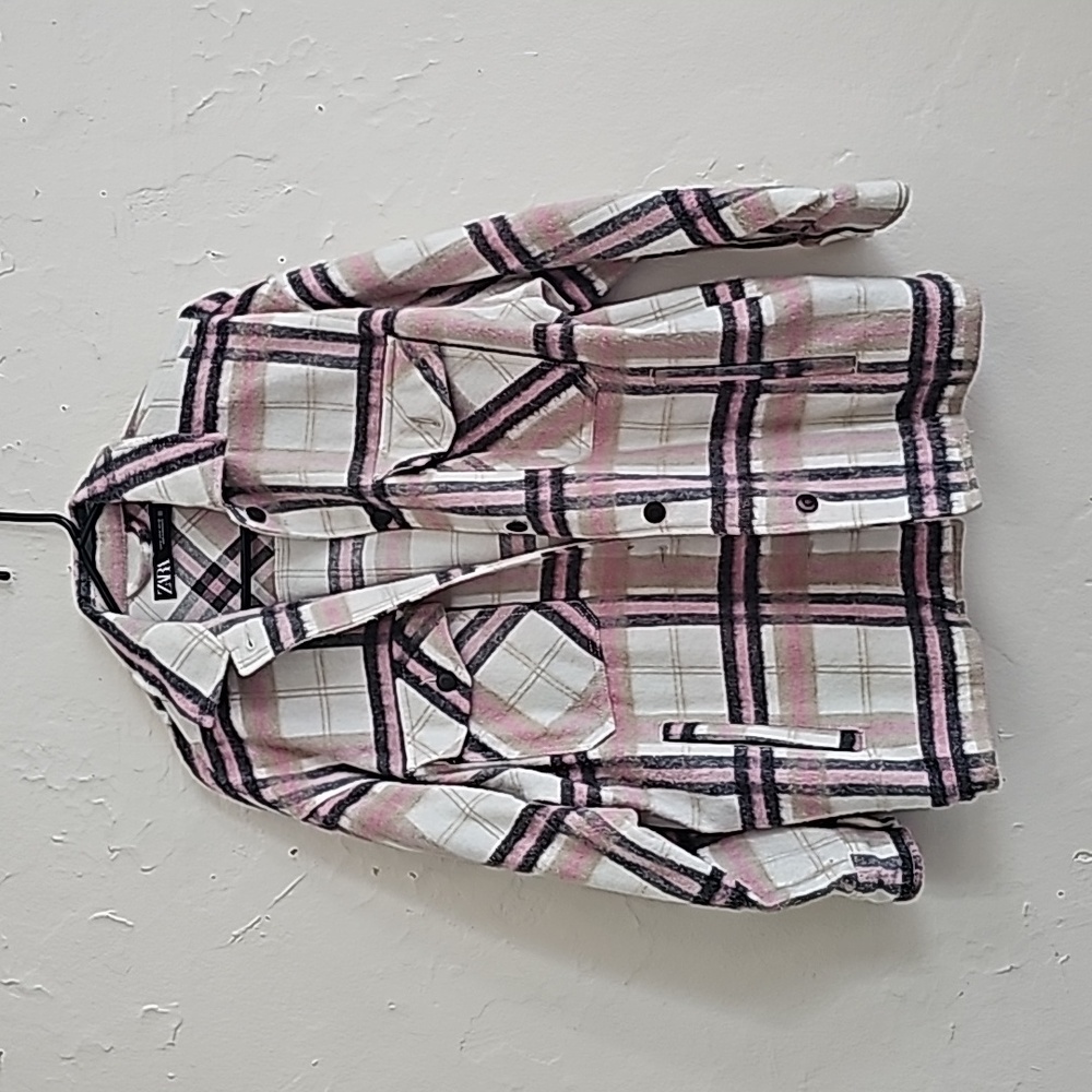 Zara Plaid Oversized Jacket